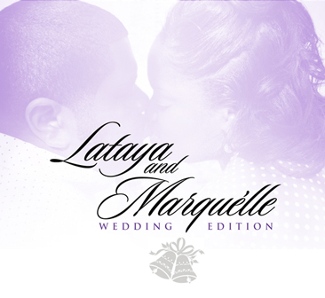 graphic design details gary young design portfolio client Lataya and Marquèlle wedding program design